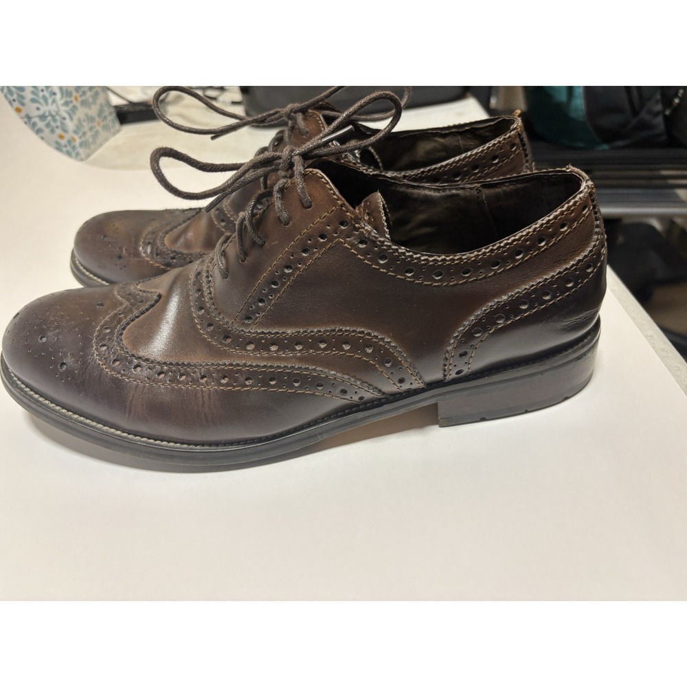Steve Madden Shoes Mens‎ 11.5 Ethin2 Brown Wingtip Oxford Lace  Leather Business